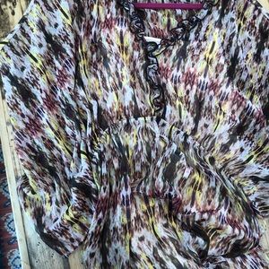 Maxi dress with tribal/tye dye like pattern